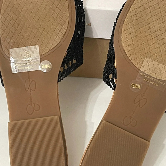Jessica Simpson Stretch Crochet Slide Sandals size 5.5 - Picture 3 of 12